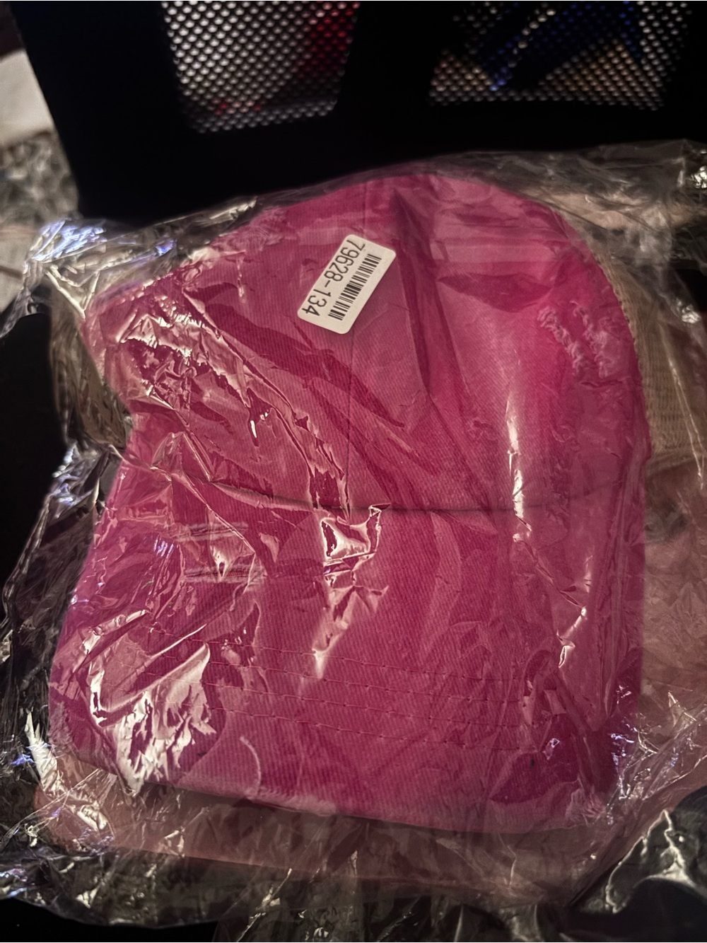 Bright Fuchsia Quilted Beanie Hat